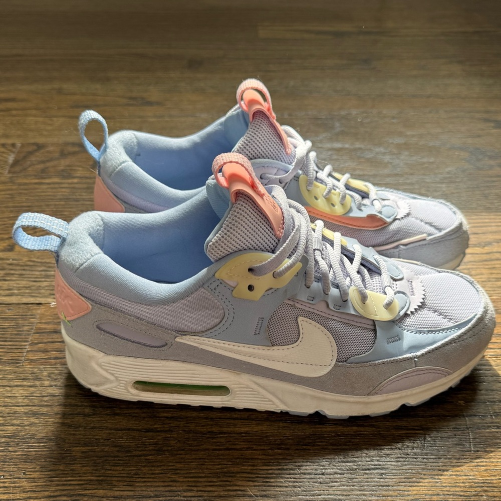 Nike AirMax Athletic Shoes in Light Blue and Pink